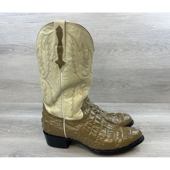 Rodeo Bravo Made in Mexico Green Alligator Boots 8 Men's Cowboy Western 12